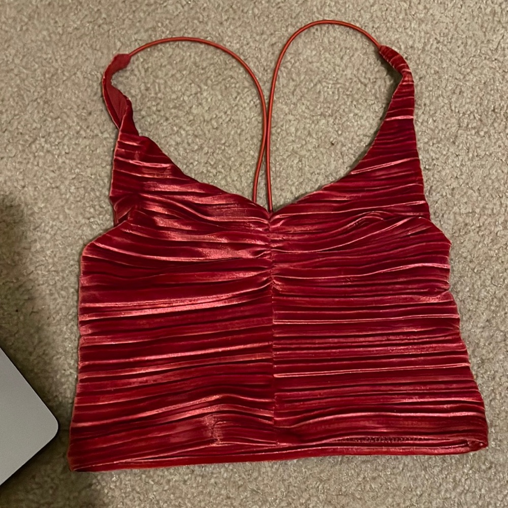 Velvet Ribbed Top
